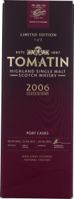 Product: Tomatin 15 years 2006 Port Portuguese Collection