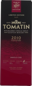 Product: Tomatin 12 years 2010 Barolo Italian Collection