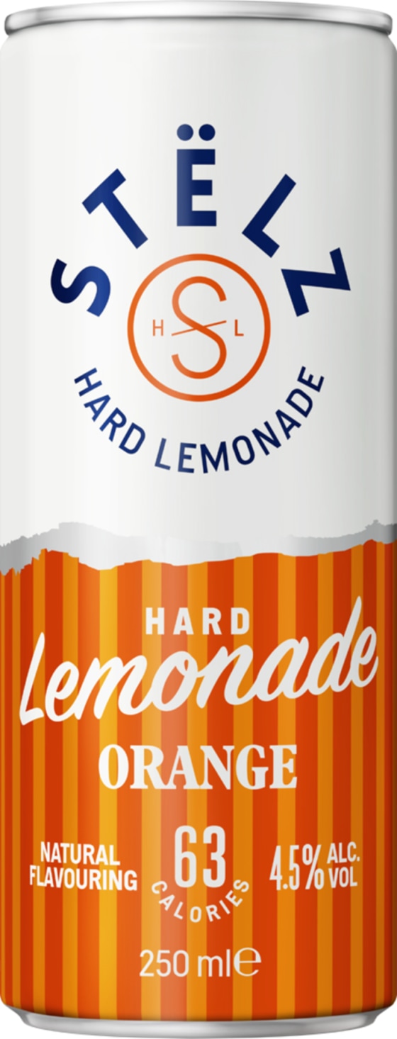 Product afbeelding: Stëlz Hard Seltzer Lemonade Orange