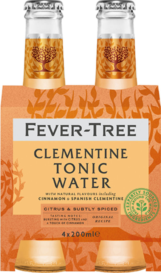 Product afbeelding: Fever Tree Clementine & Cinnamon Tonic 4-pack