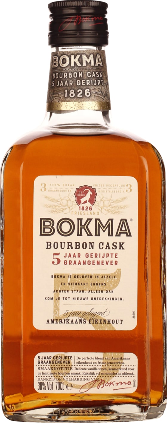 Product afbeelding: Bokma 5 jaar Gerijpte Graanjenever Bourbon Cask