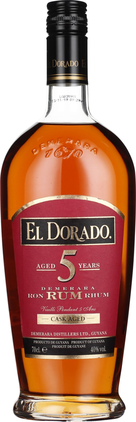Product afbeelding: El Dorado 5 years Dark Cask Aged