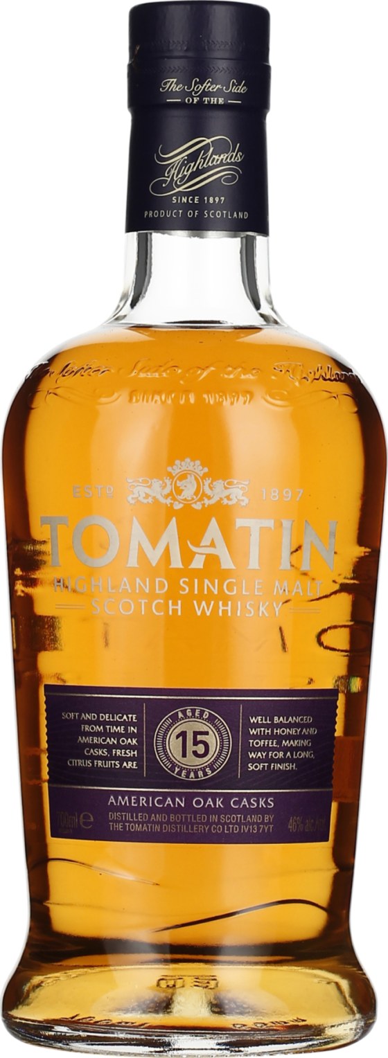Product afbeelding: Tomatin 15 years Single Malt American Oak