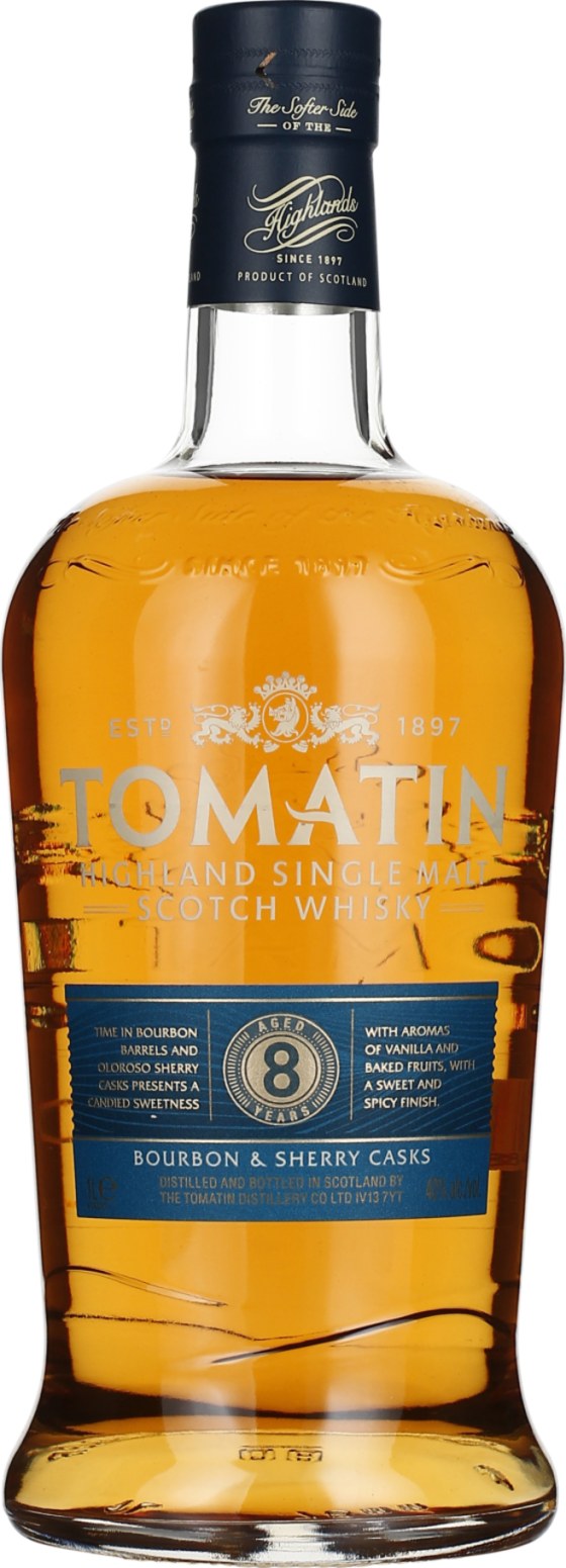 Product afbeelding: Tomatin 8 years Bourbon & Sherry Casks