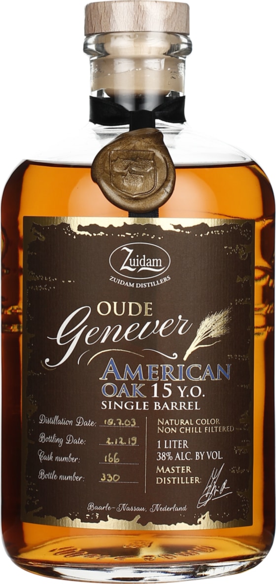 Product afbeelding: Zuidam Oude Genever American Oak 15 jaar