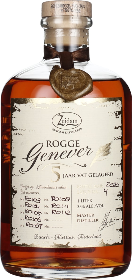 Product afbeelding: Zuidam Rogge Genever 5 jaar