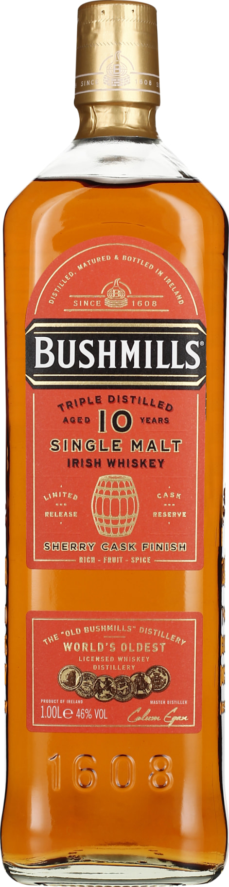 Product afbeelding: Bushmills 10 years Sherry Cask Finish Single Malt