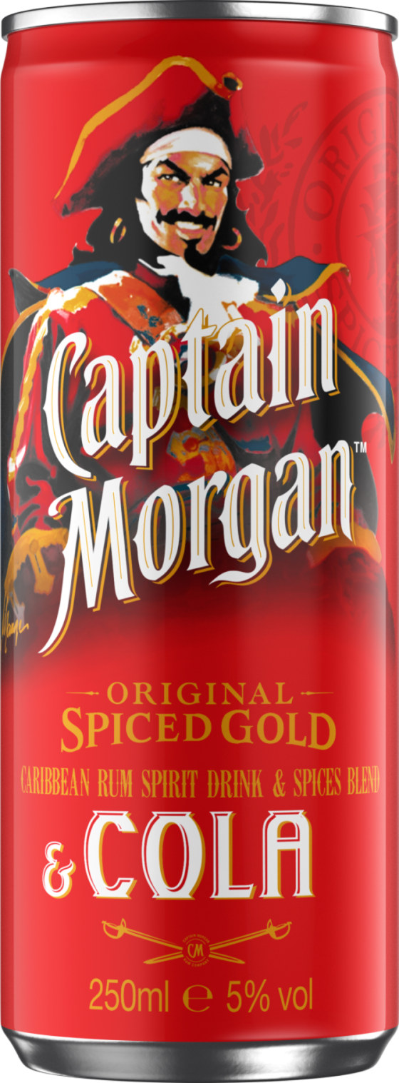 Product afbeelding: Captain Morgan & Cola blik
