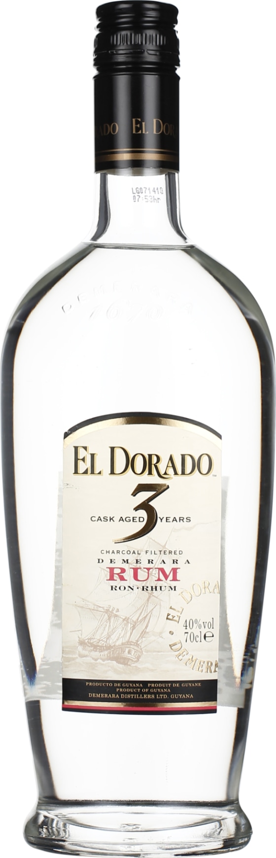 Product afbeelding: El Dorado 3 years Cask Aged White Rum