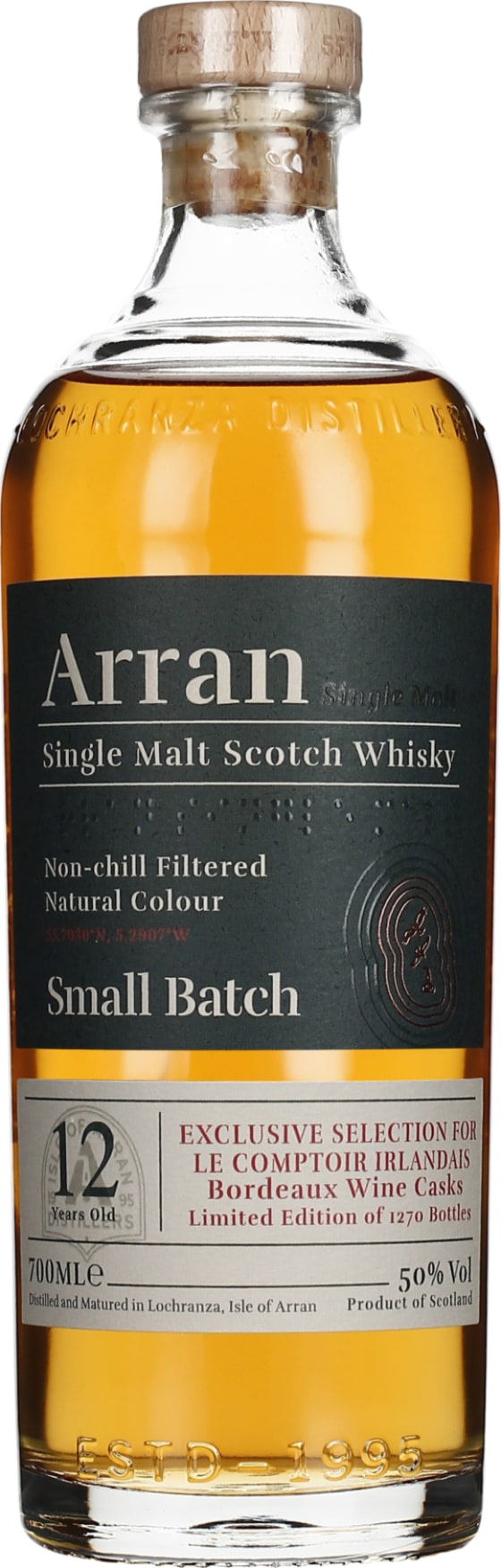 Product afbeelding: Arran 12 years Bordeaux Cask Exclusive Selection