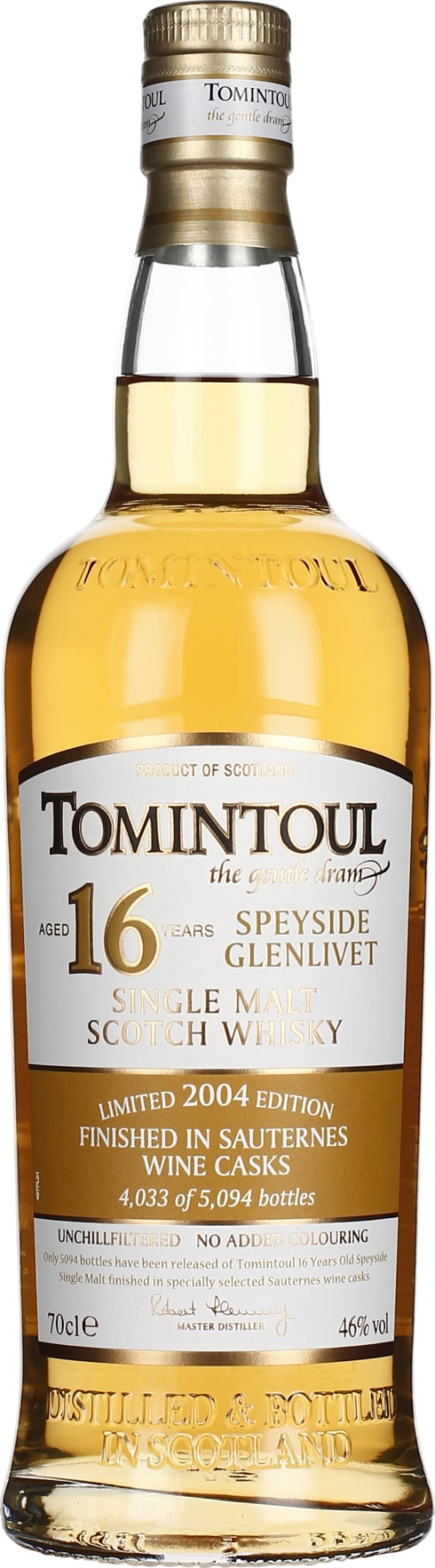 Product afbeelding: Tomintoul 16 years 2004 Sauternes Cask Finish