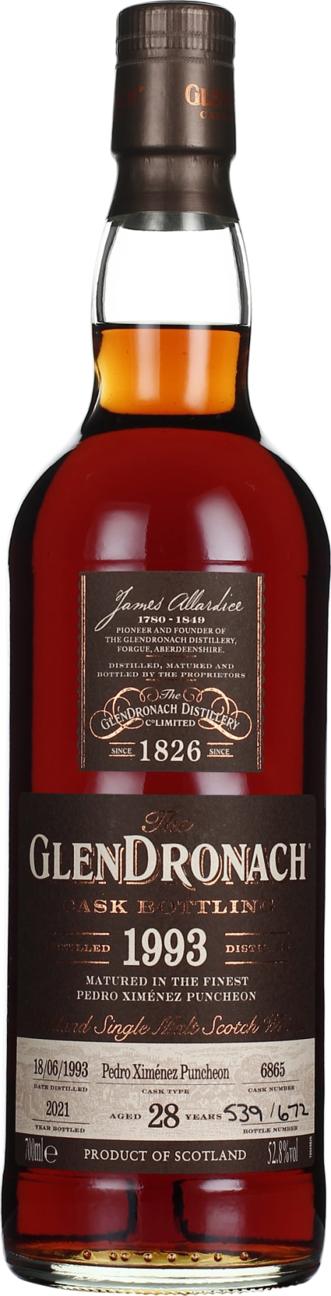 Product afbeelding: GlenDronach 28 years 1993 PX Puncheon