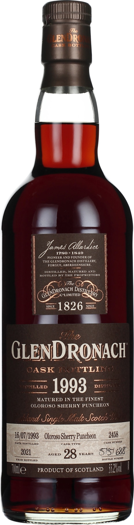 Product afbeelding: GlenDronach 28 years 1993 Oloroso Puncheon