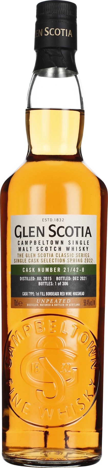 Product afbeelding: Glen Scotia Vintage 2015 Bordeaux Single Cask