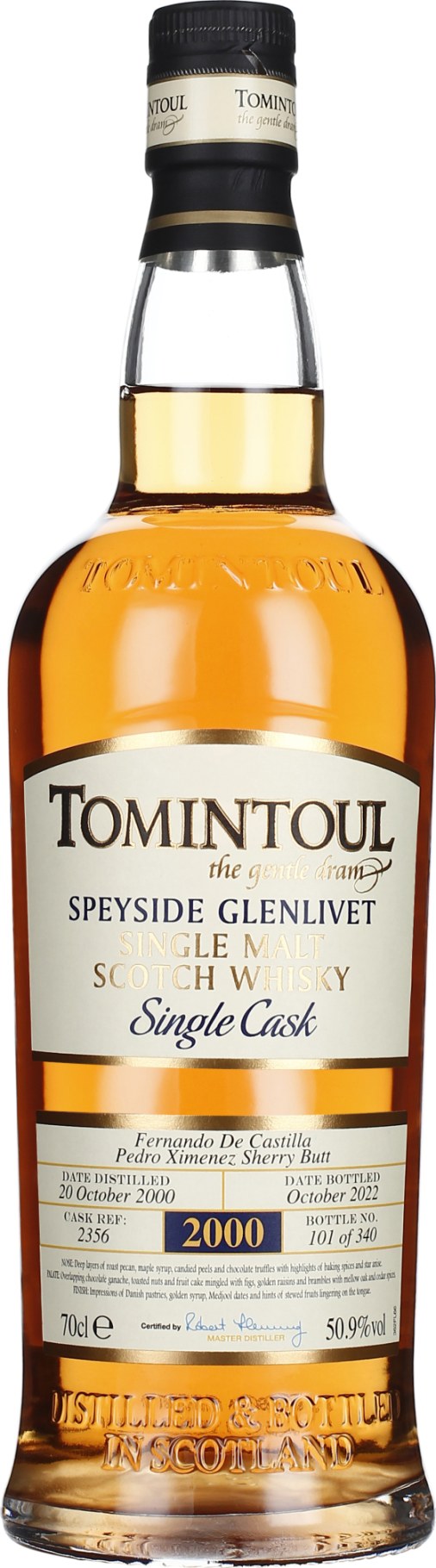 Product afbeelding: Tomintoul 22 years 2000 Pedro Ximénez Single Cask