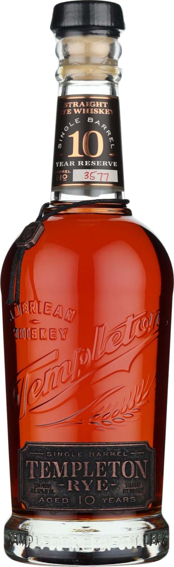 Product afbeelding: Templeton 10 years Single Barrel Rye