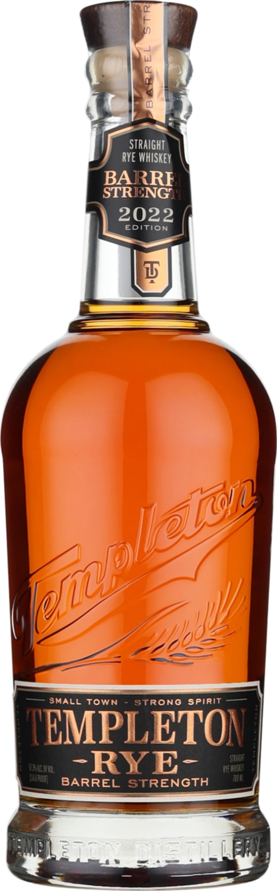 Product afbeelding: Templeton Barrel Strength Rye 2022