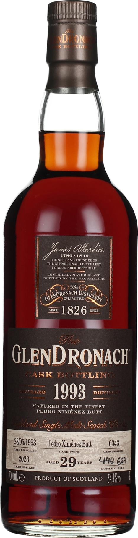 Product afbeelding: GlenDronach 29 years 1993 PX Cask