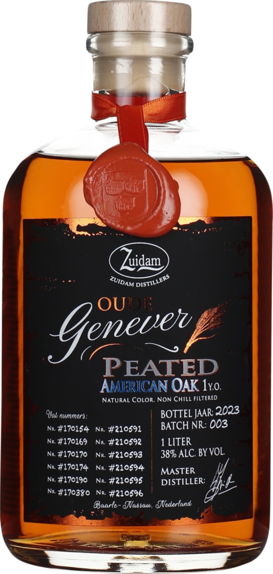 Product afbeelding: Zuidam Oude Genever 1 jaar Peated American Oak