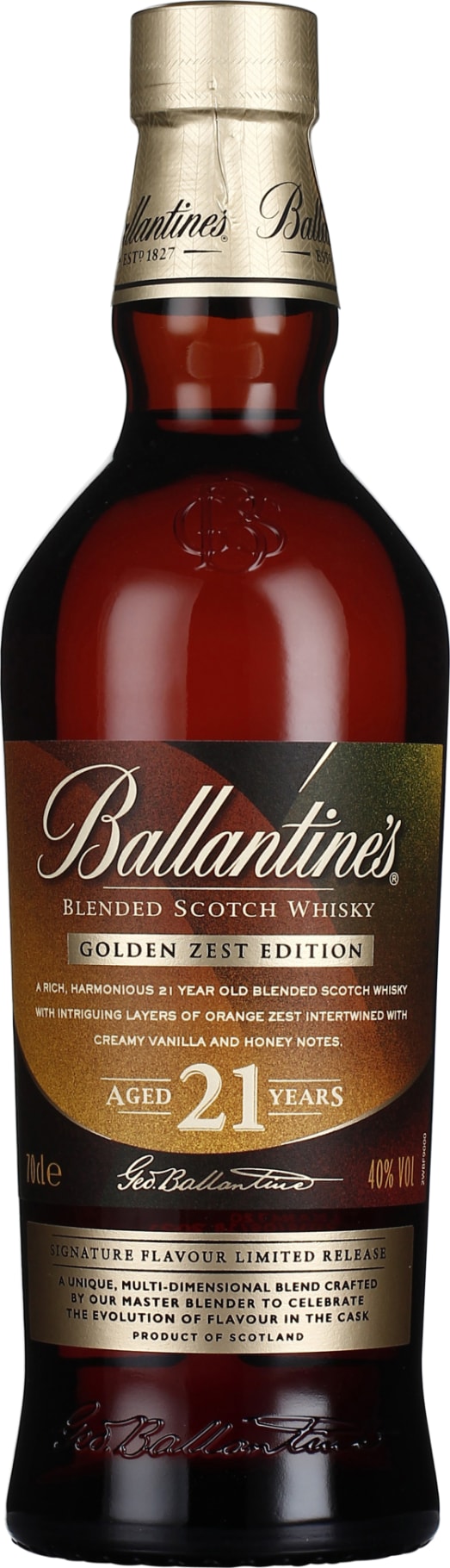 Product afbeelding: Ballantines 21 years Golden Zest
