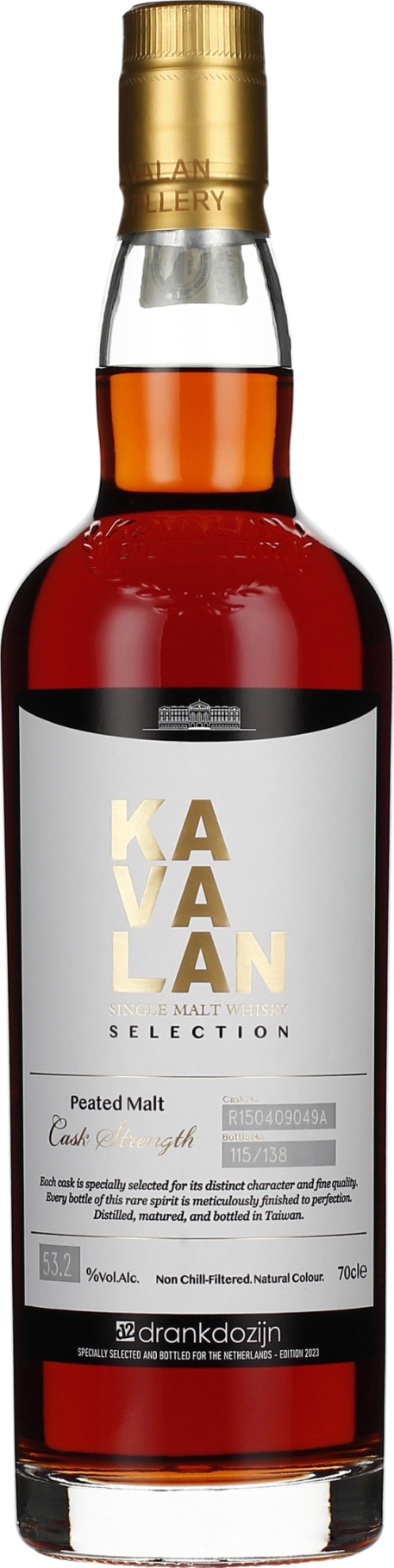 Product afbeelding: Kavalan Ex Peated Malt Single Cask