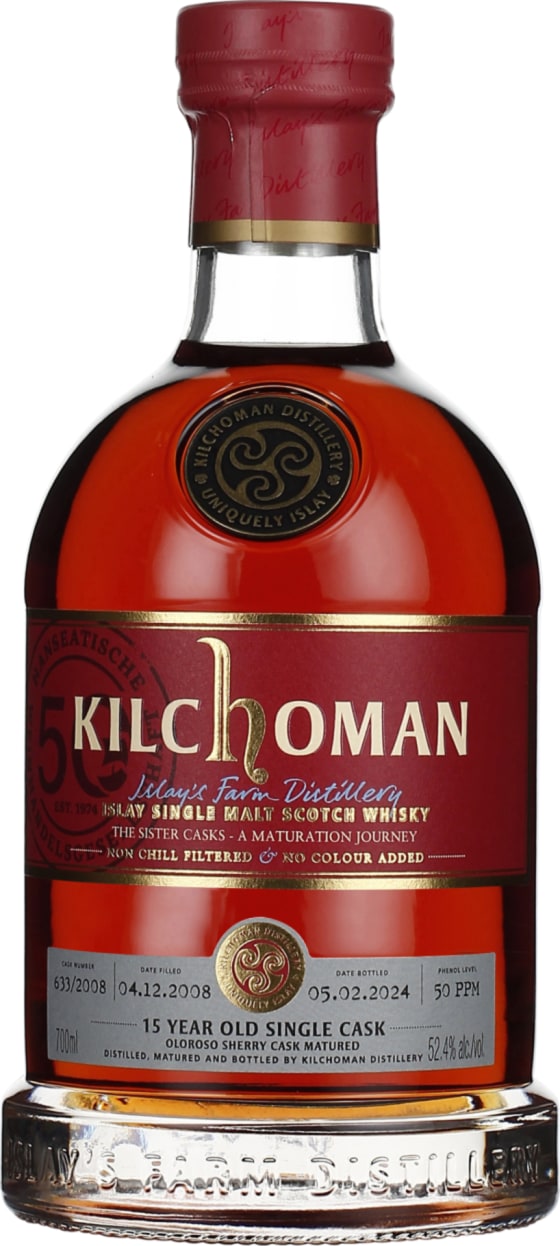 Product afbeelding: Kilchoman 15 years 2008 Oloroso Sherry Cask 633