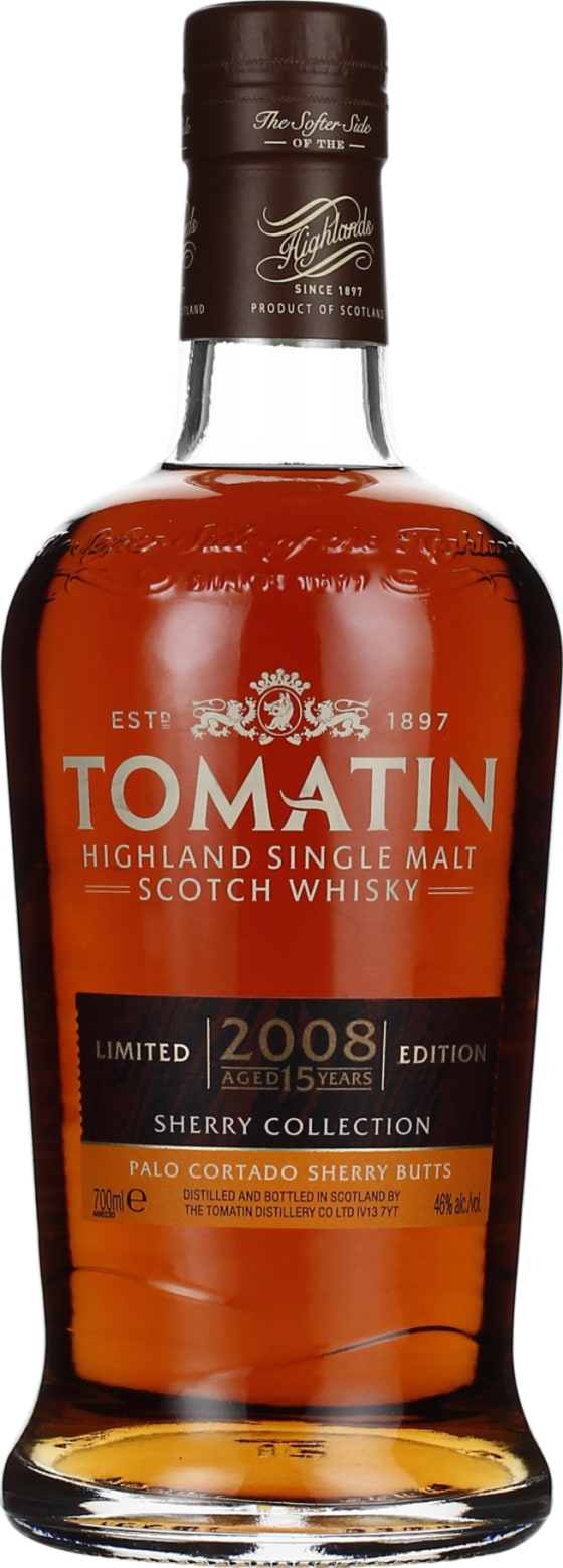 Product afbeelding: Tomatin 15 years 2008 Palo Cortado Sherry Cask