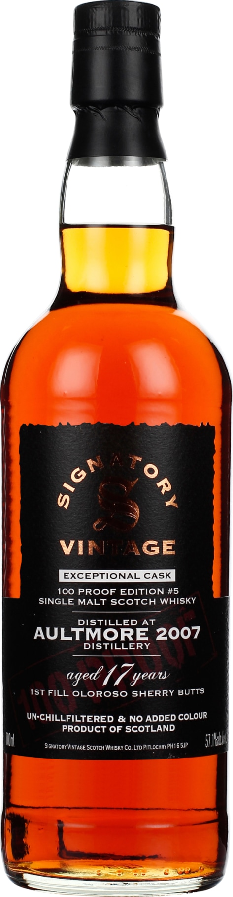 Product afbeelding: Signatory Aultmore 17 years 2007 Exceptional Cask