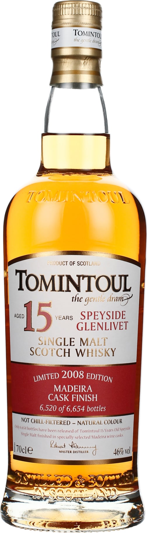 Product afbeelding: Tomintoul 15 years 2008 Madeira Cask Finish