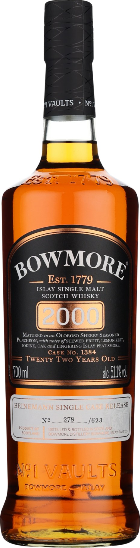 Product afbeelding: Bowmore 22 years 2000 Sherry Cask Edition