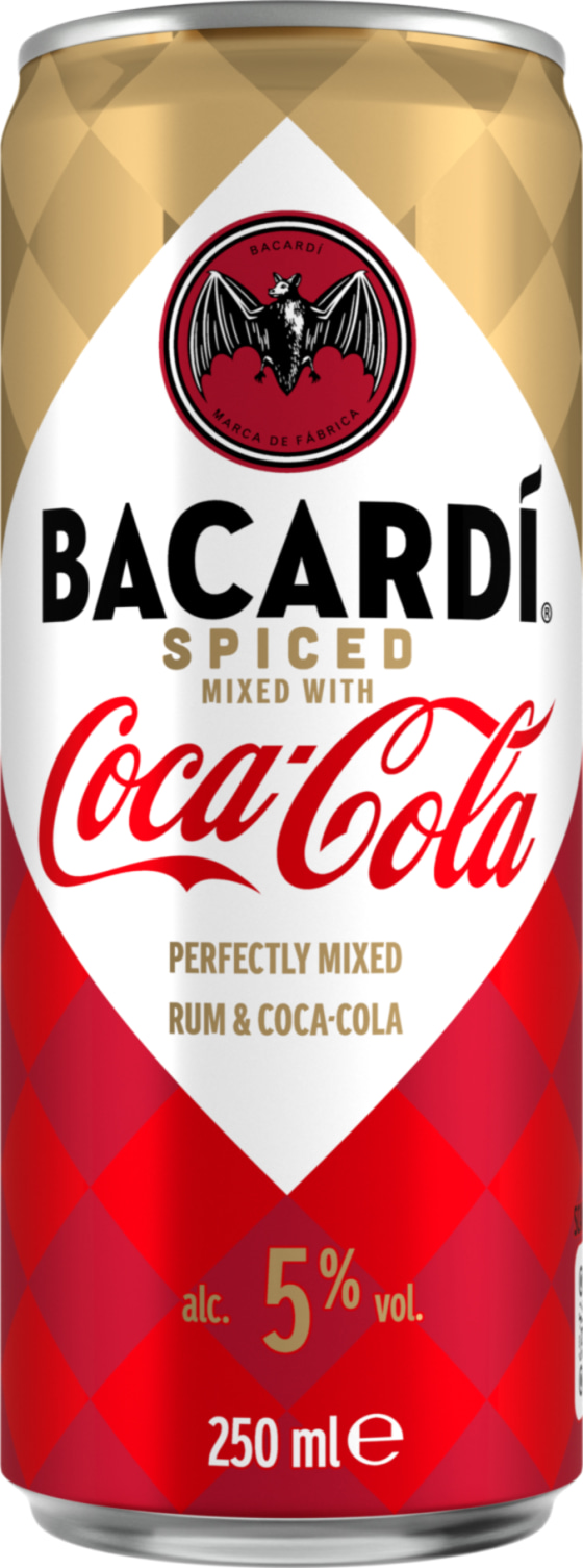 Product afbeelding: Bacardi Coca-Cola Spiced blik