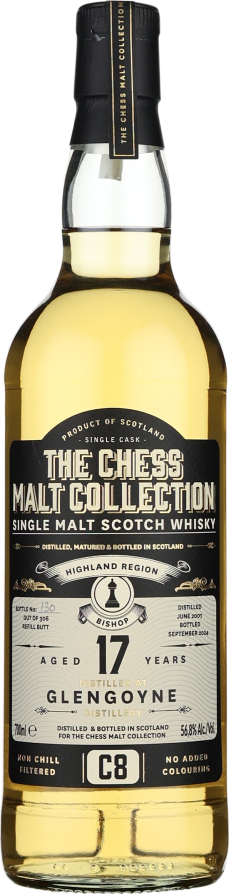 Product afbeelding: Chess Malt Glengoyne 17 years 2007 Black Bishop C8