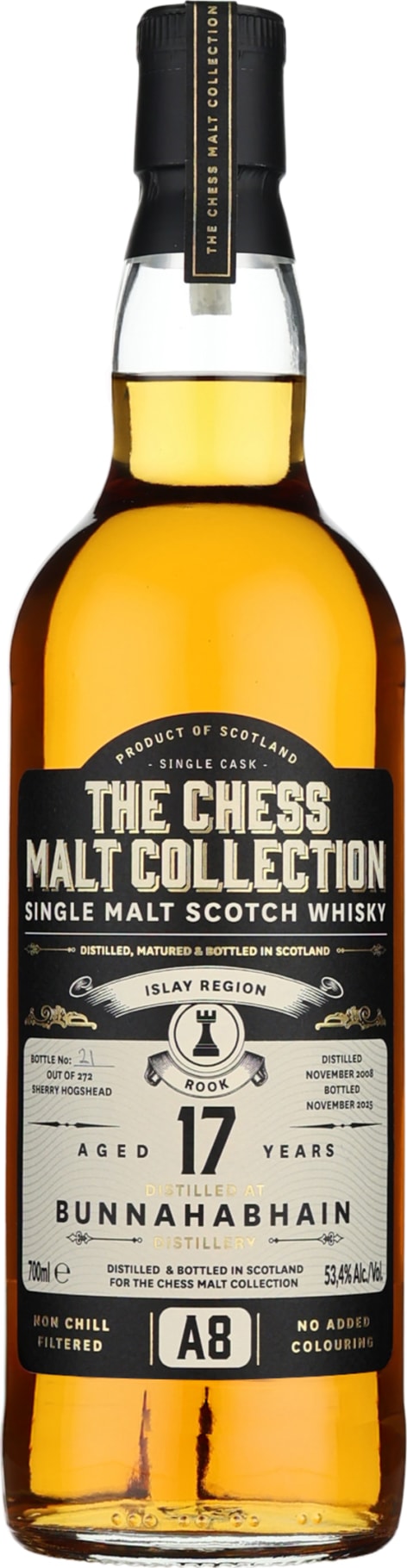 Product afbeelding: Chess Malt Bunnahabhain 17 years 2008 Black Rook A8