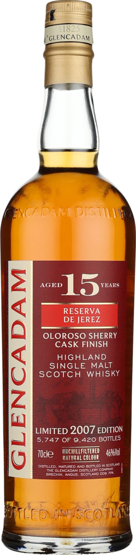 Product afbeelding: Glencadam 15 years Oloroso Sherry Cask
